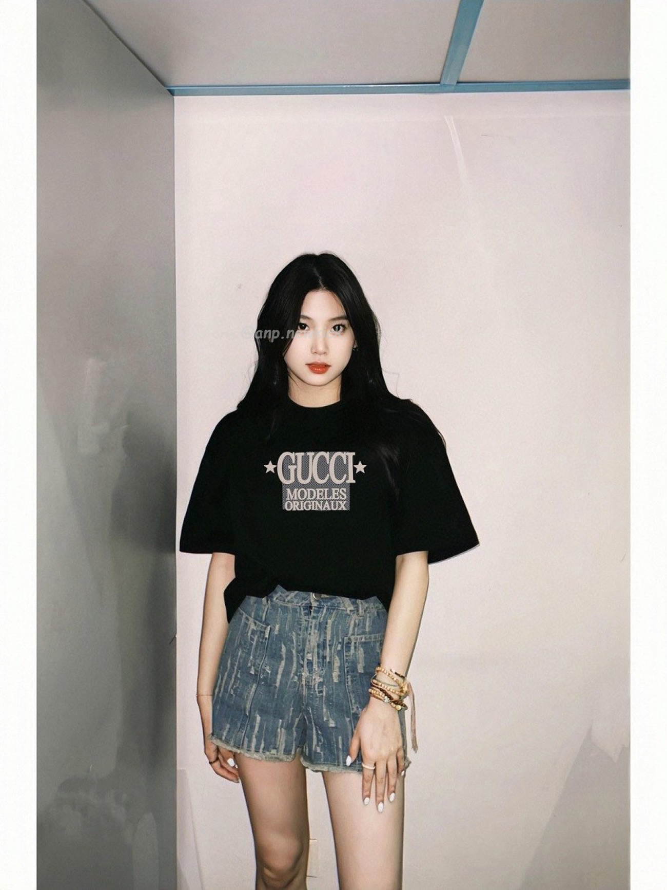 Gucci 24ss Star Tag G Letter Printed Short Sleeved T Shirt (12) - www.newkick.vip